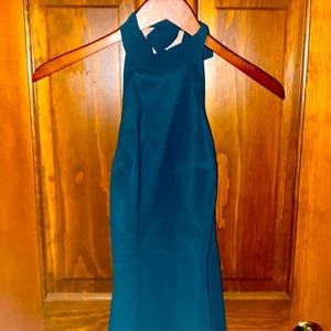 Lulus hunter green dress with slit